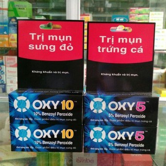 Kem Ngừa Mụn Oxy 5 và Oxy 10 (Tuyp 10gr)