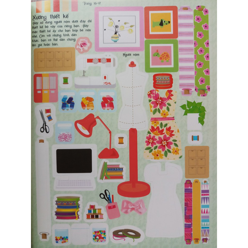 Sách - Dán Hình Sáng Tạo Trang Phục Búp Bê - Kiến Trúc Sư Tài Ba | BigBuy360 - bigbuy360.vn