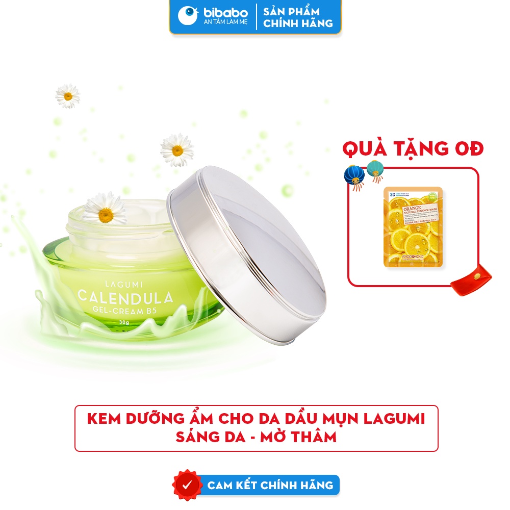 Kem dưỡng Lagumi  cho da dầu, mụn với B5, Calendula cấp ẩm, giảm mụn, mờ thâm an toàn cho mẹ bầu &amp; sau sinh mua 1 tặng 1