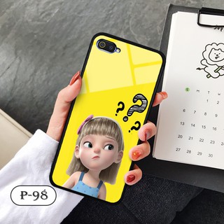 Ốp lưng kính 3D Realme C2-cute