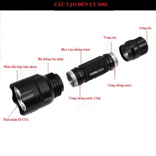 Đèn pin siêu sáng LY S001 CREE Q5