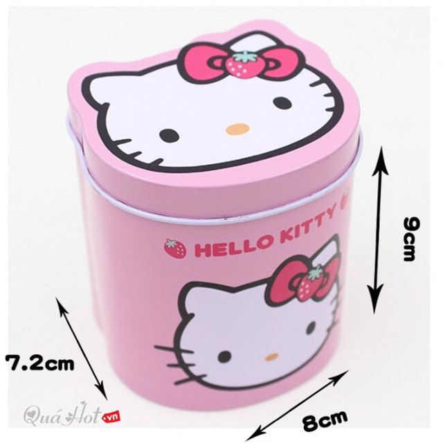 Sẵn hàng Hộp 40 dây buộc tóc cho bé hình hello kitty