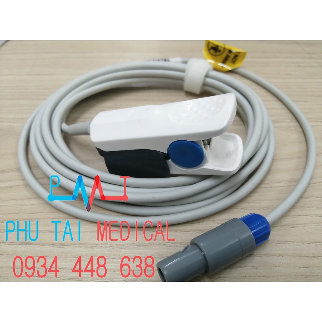 Dây cáp SpO2 Mindray monitor theo dõi bệnh nhân (6 chân 2 ngạnh)