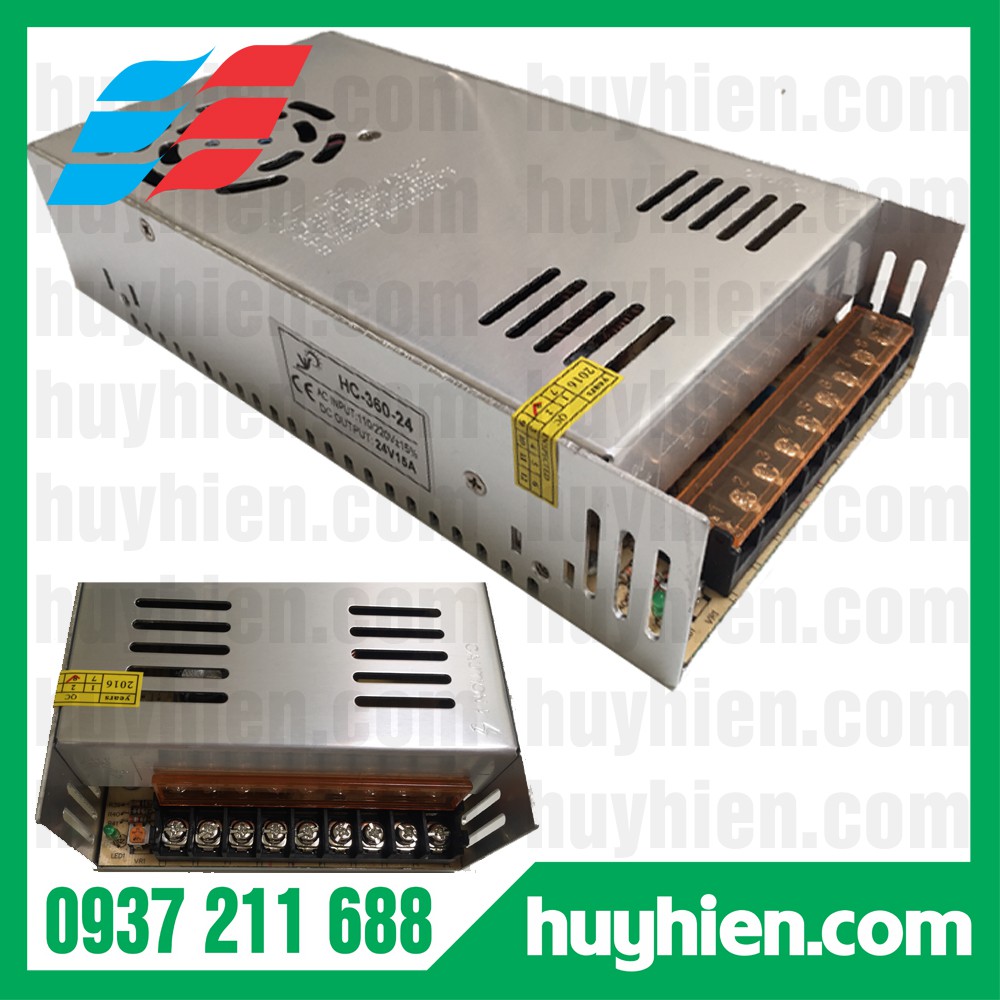 Nguồn led 24V 15A ngoài trời có quạt