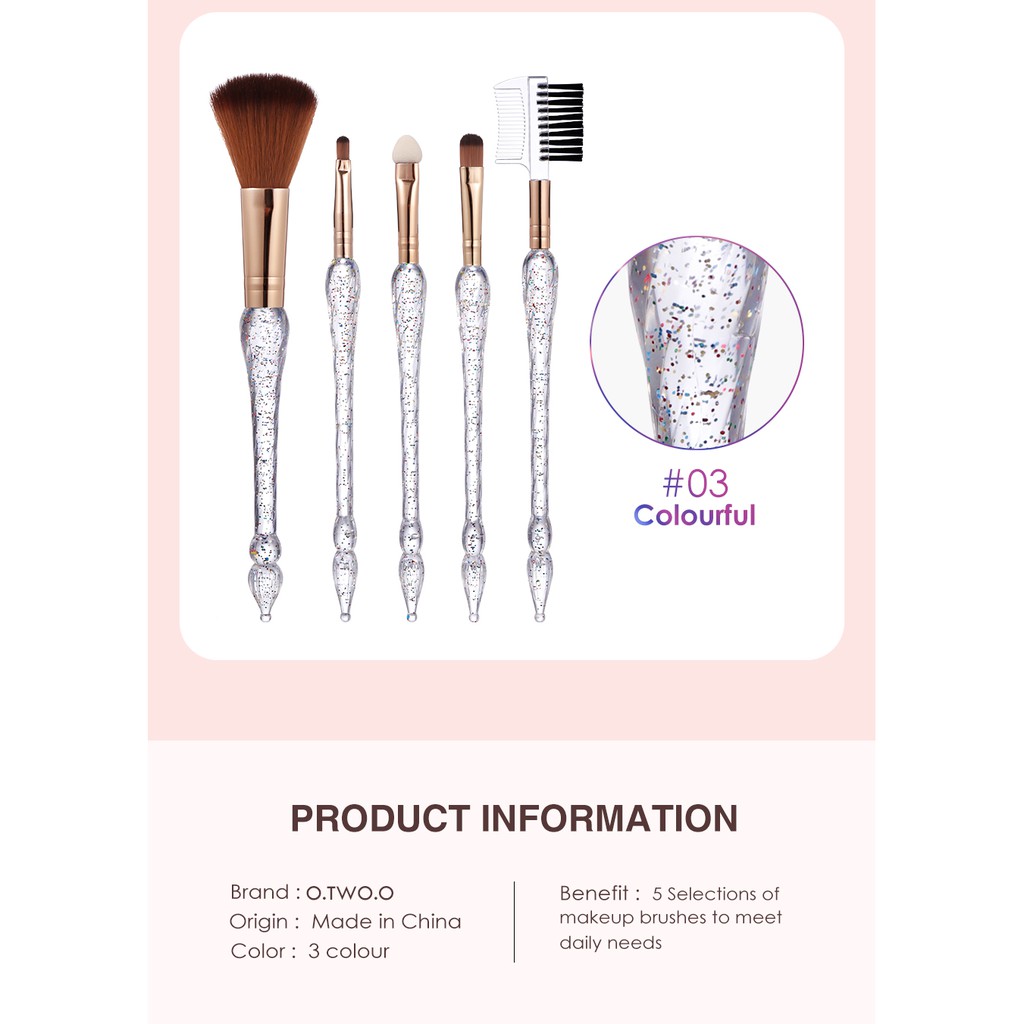 Bộ 5 cọ trang điểm O.TWO.O mềm mại 70g