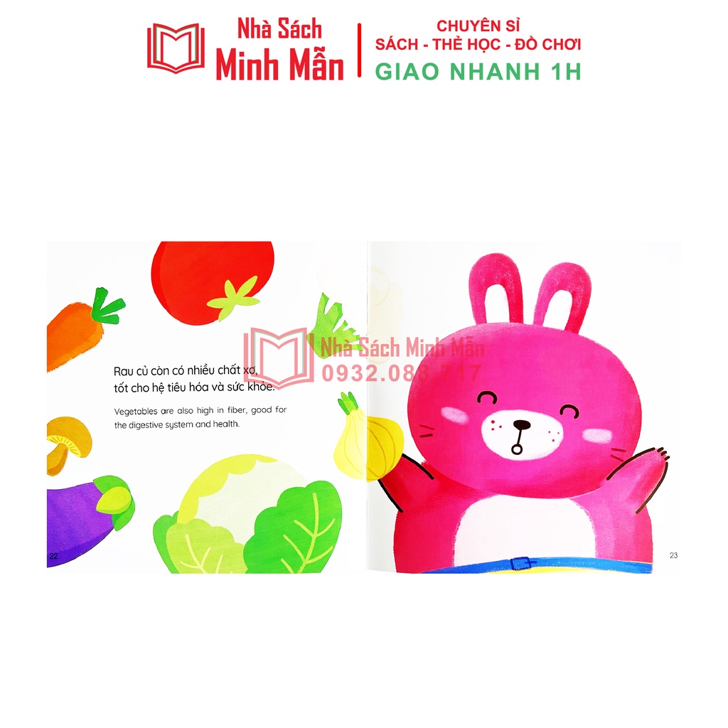 Sách - Ehon Thỏ Bông Bộ Sách Nuôi Dưỡng Tâm Hồn Cho Bé Song Ngữ Anh Việt - bộ 5 cuốn