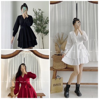 Jumpsuit nữ xòe hai tầng thiết kế dài tay dễ thương xinh xắn ZOMI D1120