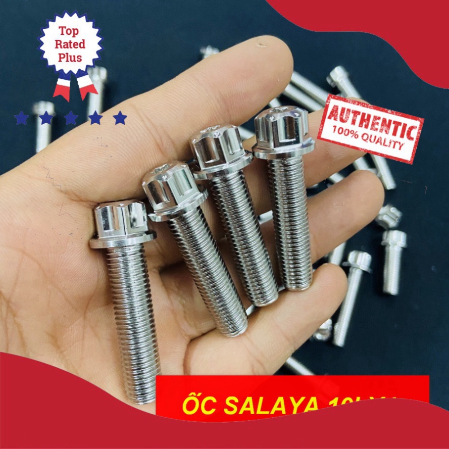 [HCM XẢ KHO MÙA DỊCH] ỐC INOX SALAYA 10LY4 PHÂN BẮT CHÂN PHUỘC, 10LY25 PHÂN BẮT HEO DẦU XE YAMAHA