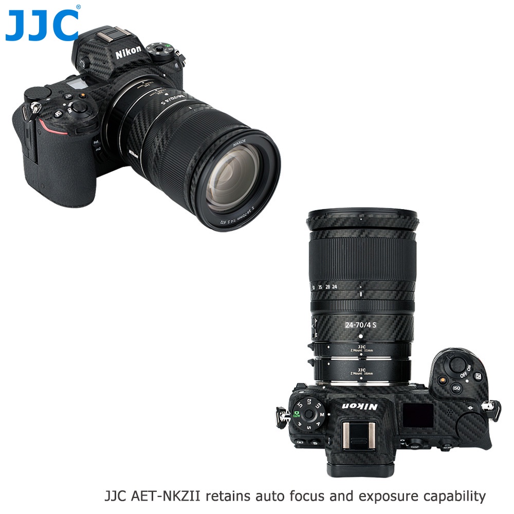 Ống mở rộng chụp cận cảnh lấy nét tự động JJC cho máy ảnh Nikon Zfc/ Z50/ Z5/ Z6/ Z7/ Z6II/ Z7II/ Z9/