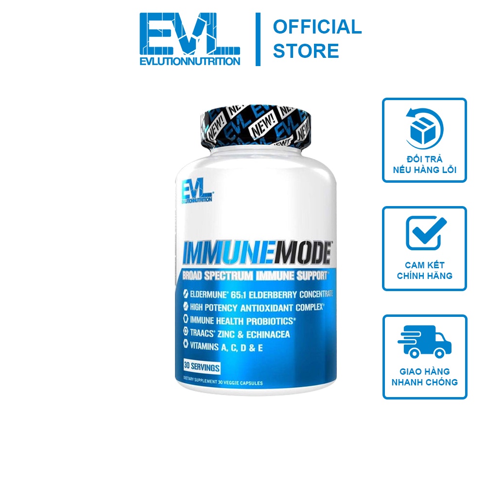 Viên Uống EVL IMMUNE MODE 30 VIÊN Tăng Cường Hệ Miễn Dịch - Từ Mỹ