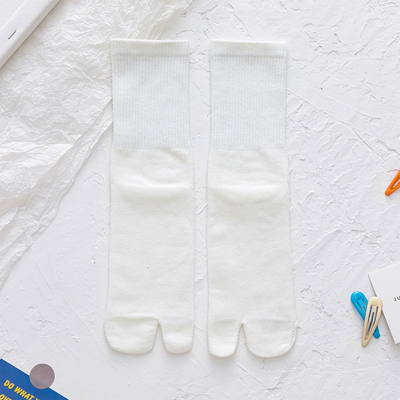 Xiangbao Vớ Xỏ Ngón 2 Ngón Bằng Cotton Có Gân Màu Neon Harajuku Cho Nam Và Nữ