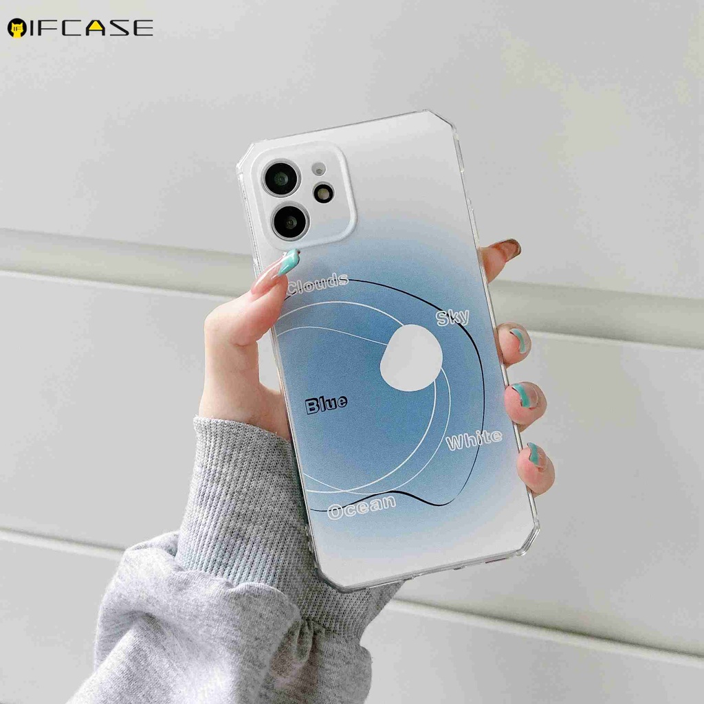 Ốp điện thoại mềm trong suốt phối màu xanh dương cho Samsung Galaxy Note 20 Ultra 10 10+ Plus Lite S21 S21+ S20 S20+