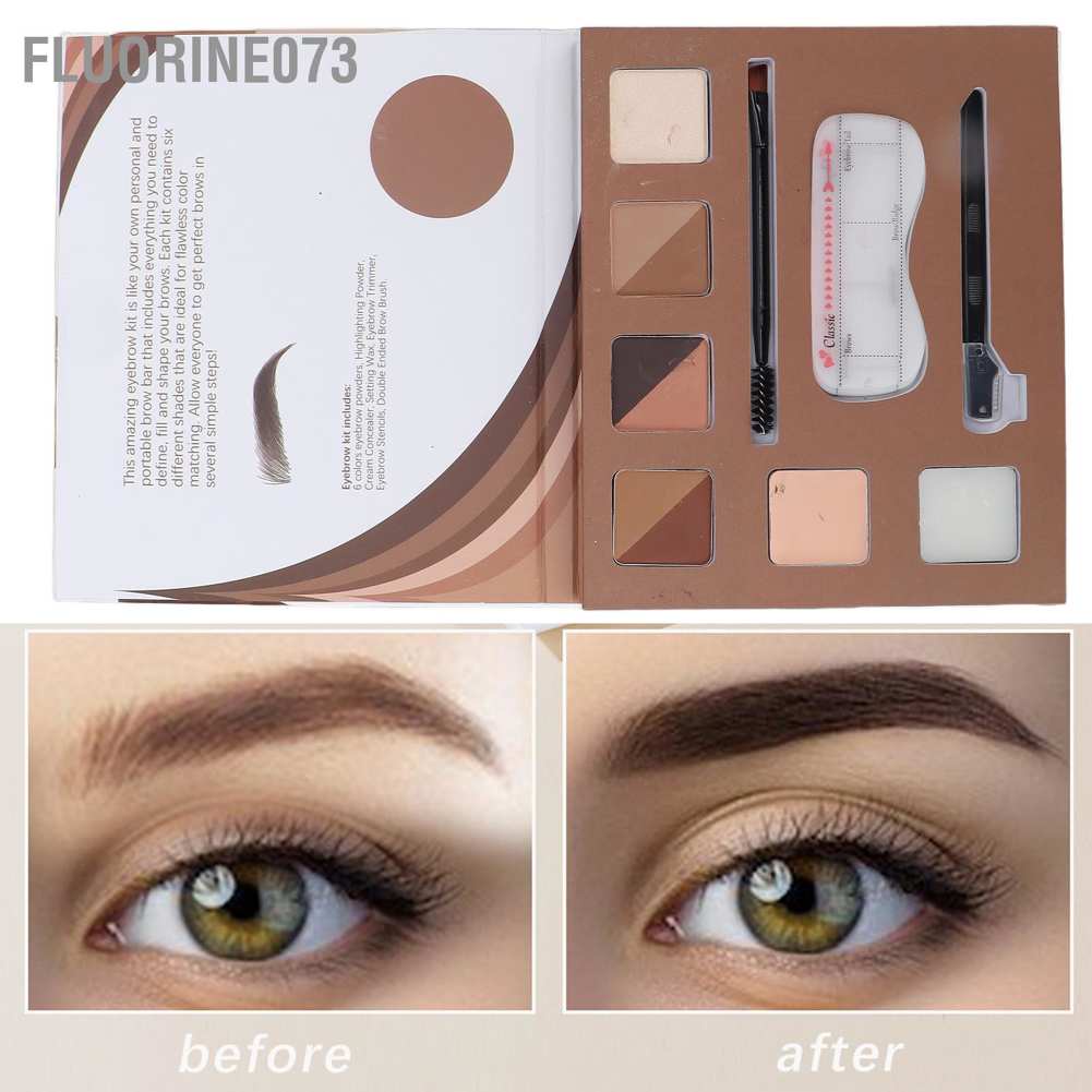 [Hàng mới về] Bộ bảng phấn mắt Fluorine073 6 màu kèm phụ kiện 105g