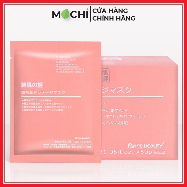 Mặt Nạ Nhau Thai Cừu Tế Bào Gốc Nhật Bản Stem Cell Rwine Beauty Trẻ Hóa, Trắng Da, Dưỡng Ẩm Chính Hãng - MOCHI SHOP