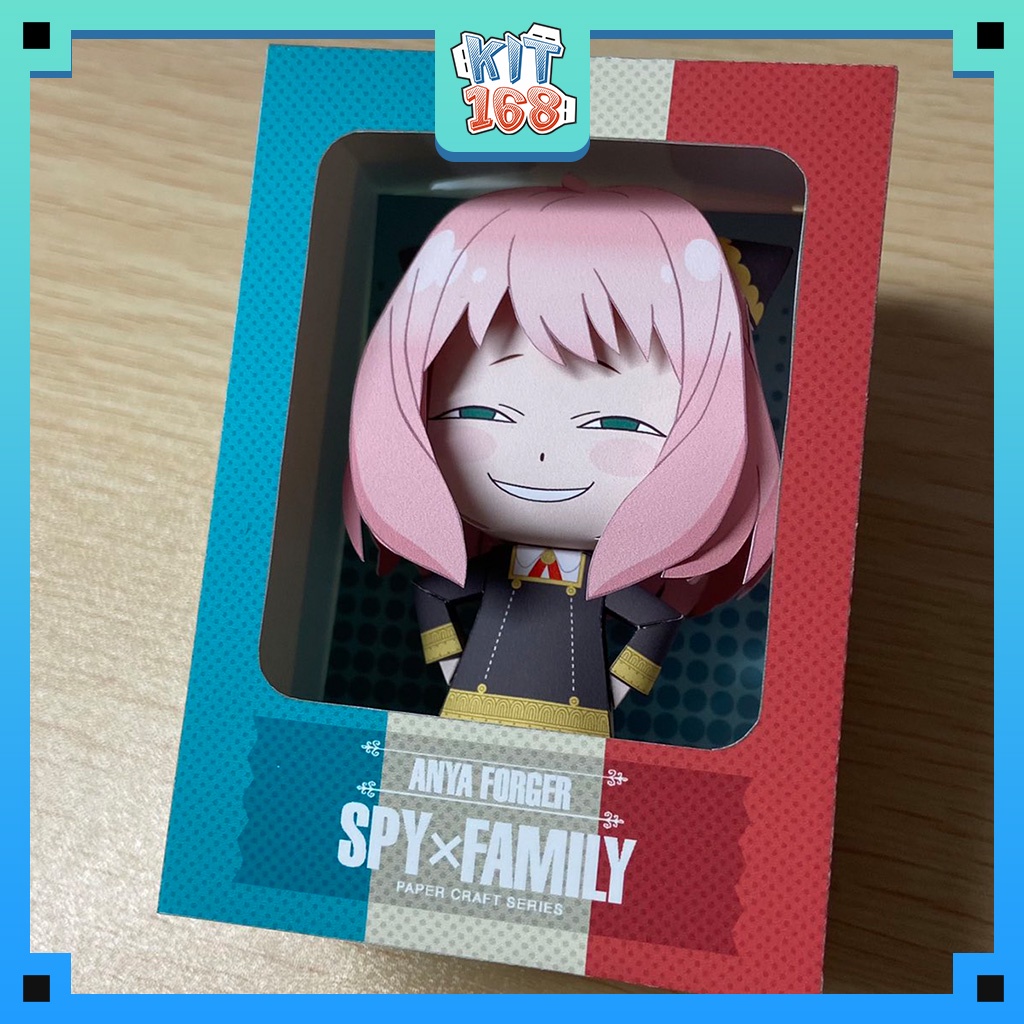 Mô hình giấy Anime Chibi Anya - Spy x Family + kit hộp trang trí