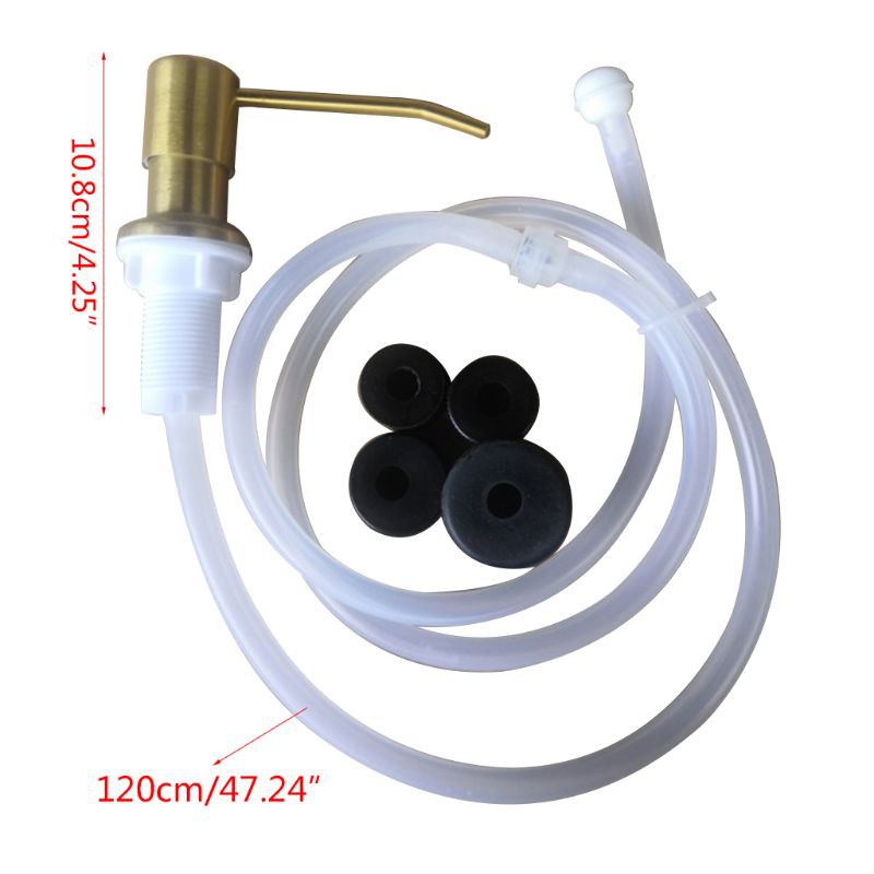 (Hàng Mới Về) 1 Set Bình Xịt Xà Phòng Bằng Thép Không Gỉ Có Vòi Bơm Tiện Dụng