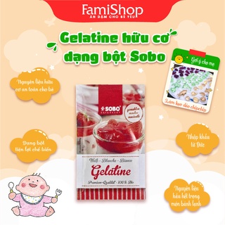 FamiShop Gelatine hữu cơ dạng bột Sobo 9g