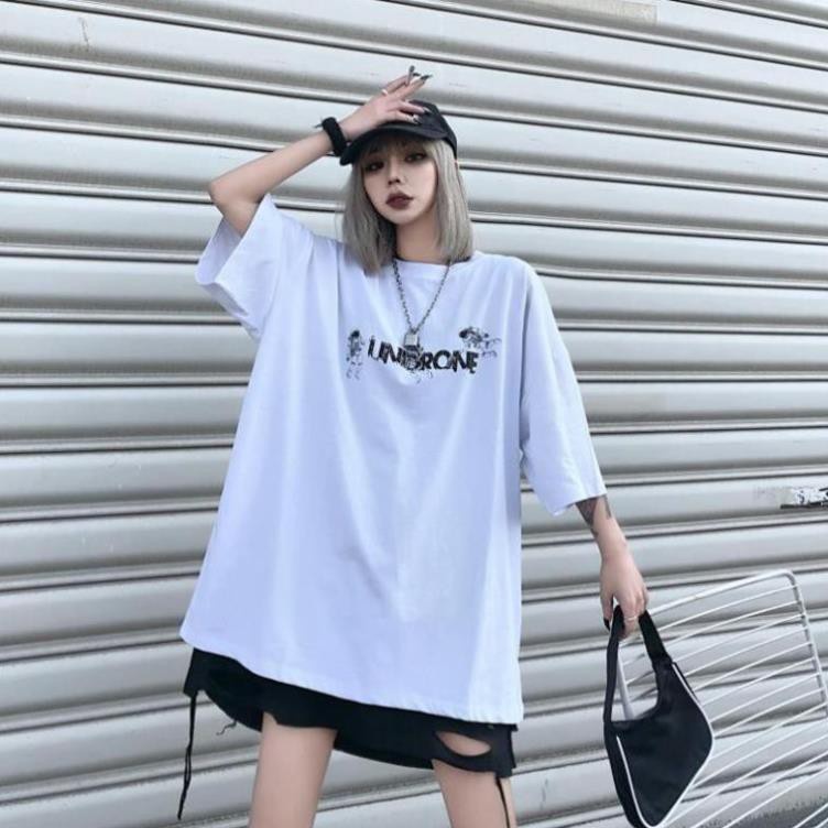 Áo phông Unisex nam nữ 3 người UNDRONE form rộng đẹp- Áo thun tay lỡ kiểu hàn quốc vải cotton HARI in hoạ tiết