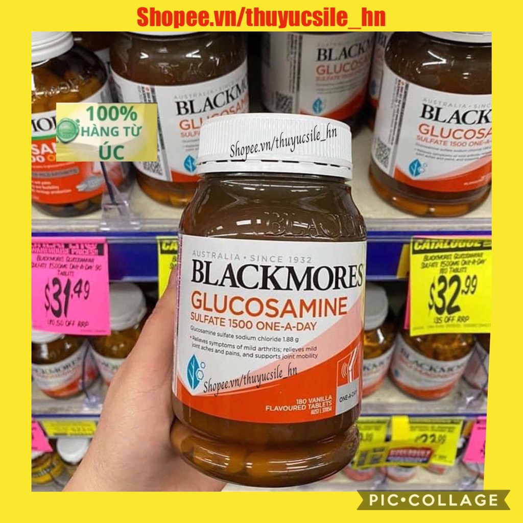 (Date 2022 - Đủ bill) Viên uống hỗ trợ xương khớp Blackmores Glucosamine 1500mg Úc 180v