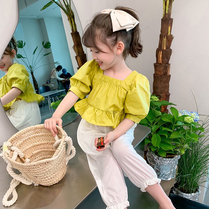 Set Áo Tay Ngắn + Quần Dài Chống Muỗi Thời Trang Mùa Hè Mới 2022 Dành Cho Bé Gái