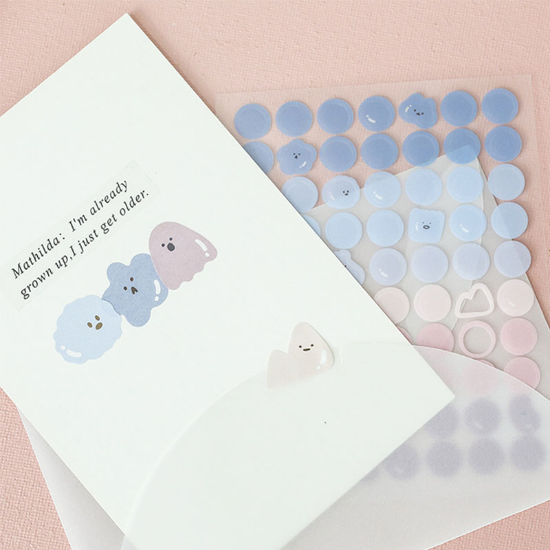 Set 3 Tấm Hình Dán Trang Trí Sổ Tay Nhiều Kiểu Dáng Tùy Chọn Độc Đáo