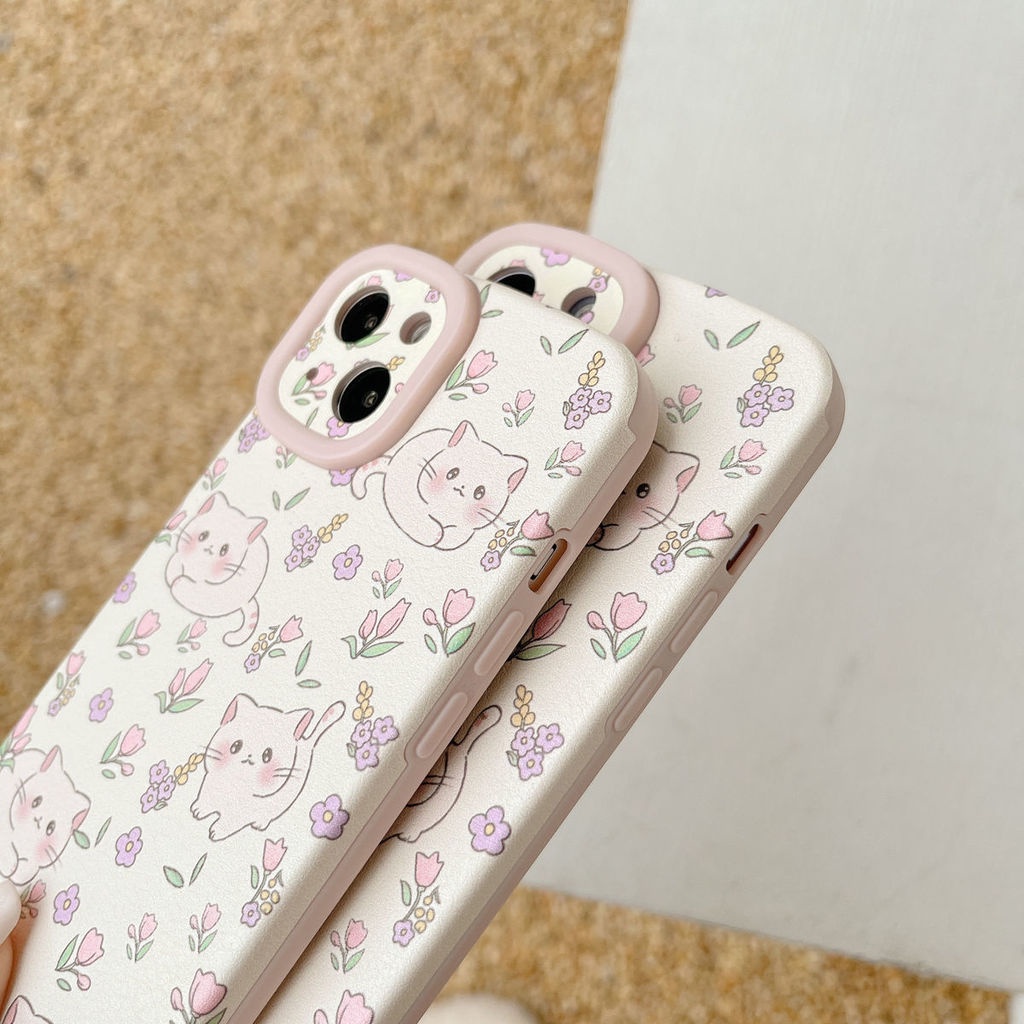 Ốp điện thoại silicon họa tiết mèo dễ thương cho IPhone 12 13 11 Pro Max X Xs Max Xr