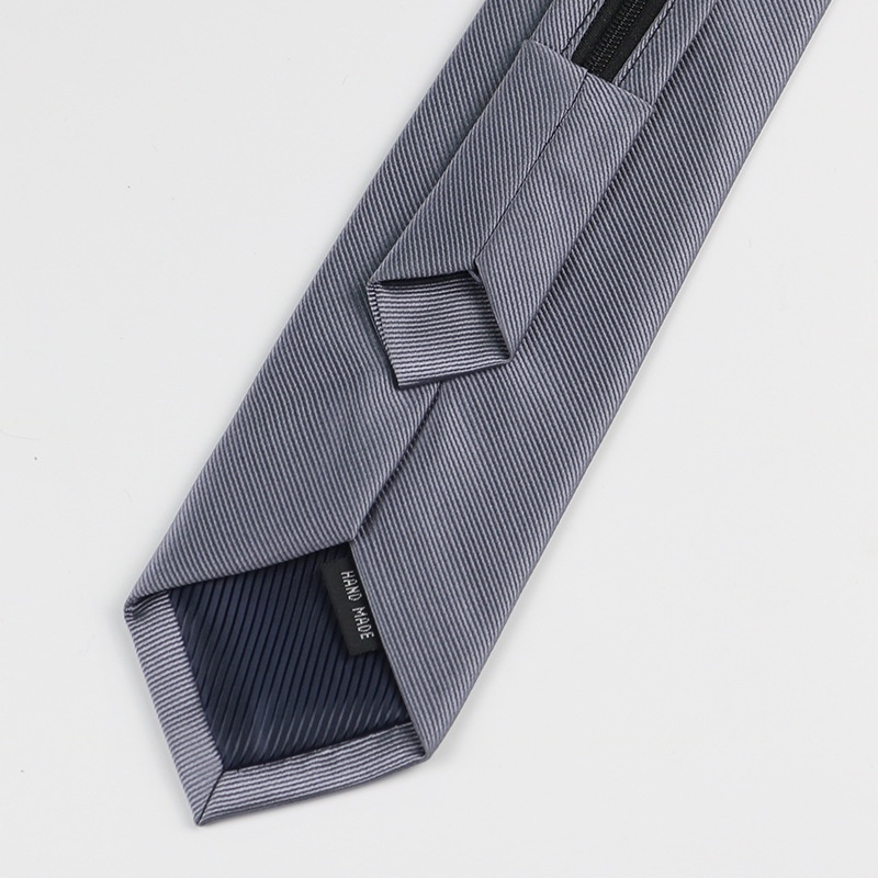 Cà Vạt 7CM Có Khóa Kéo Màu Đen / Xám / Đỏ Dành Cho Nam / Nữ