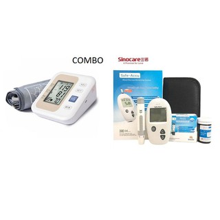 Combo máy đo huyết áp Sinoheart và máy đường Sinocare
