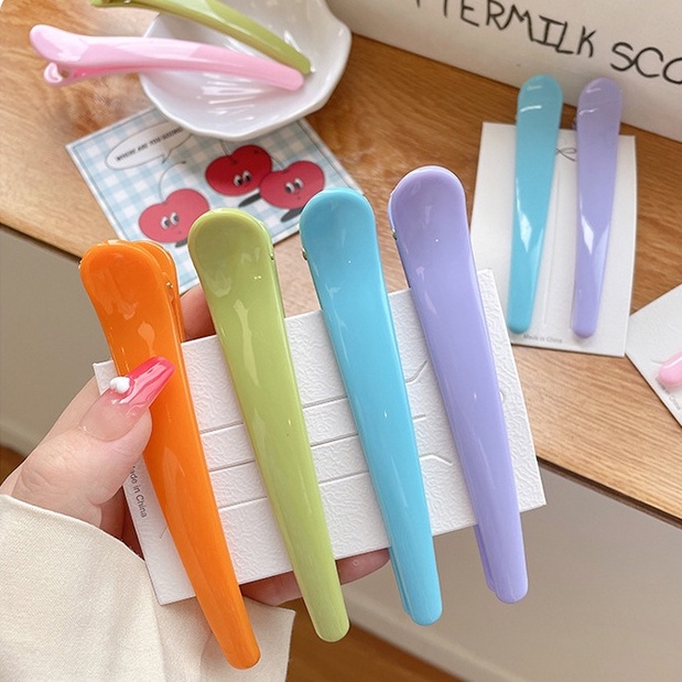 Kẹp mỏ vịt kẹp tóc cao cấp màu candy ngọt bóng nhiều size Ulzzang