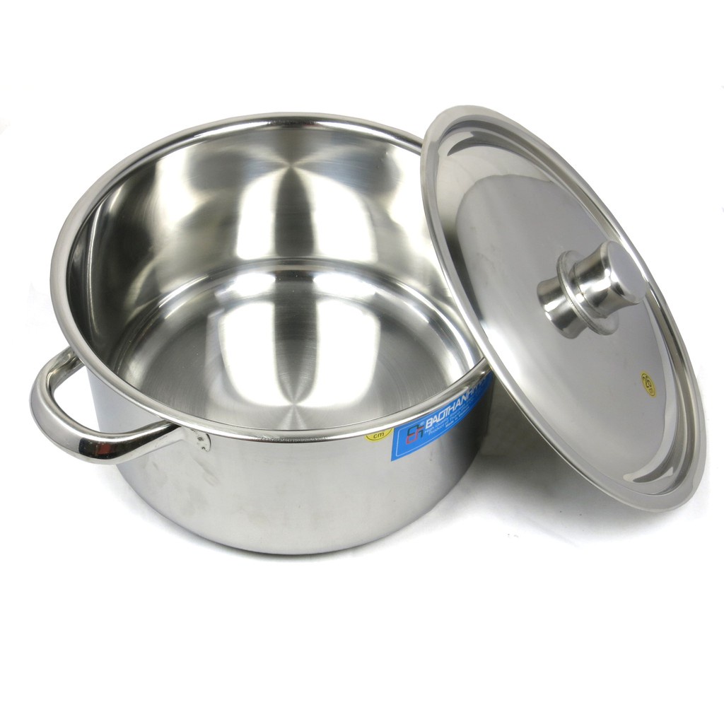 Nồi nấu ăn inox Bảo Thành Phát đủ kích cỡ-Hàng 2 đáy dày dặn