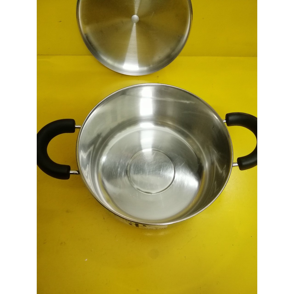 Nồi inox nội địa Nhật, size 20cm, cao 10cm (mã 763), Dùng được bếp từ