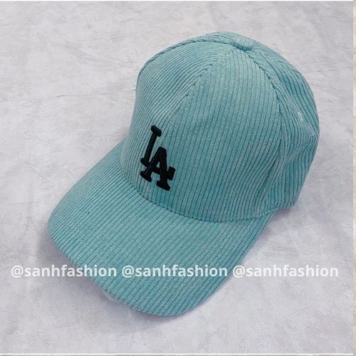 Mũ lưỡi trai thêu hình chữ LA Nón kết chất nhung tăm cao cấp thời trang form unisex nam nữ_sanhfashion