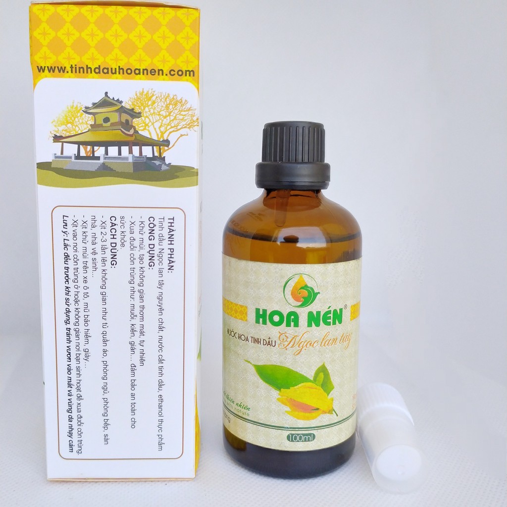 Tinh dầu ngọc lan tây Hoa Nén xịt phòng 100ml_Giúp khử mùi, đuỗi muỗi, tạo hương thơm dịu nhẹ, sang trọng