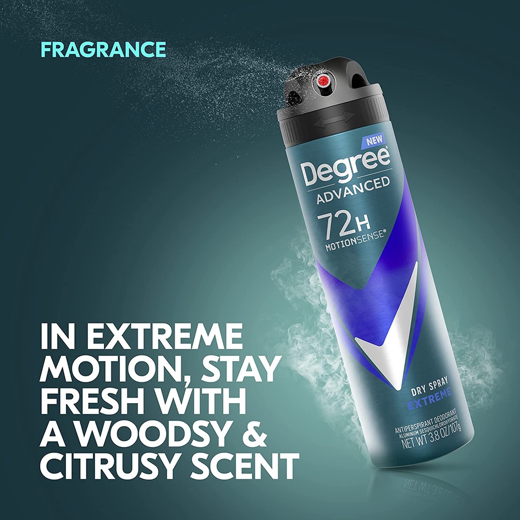 Xịt Khử Mùi Nam Degree MotionSense Antiperspirant Dry Spray 107g