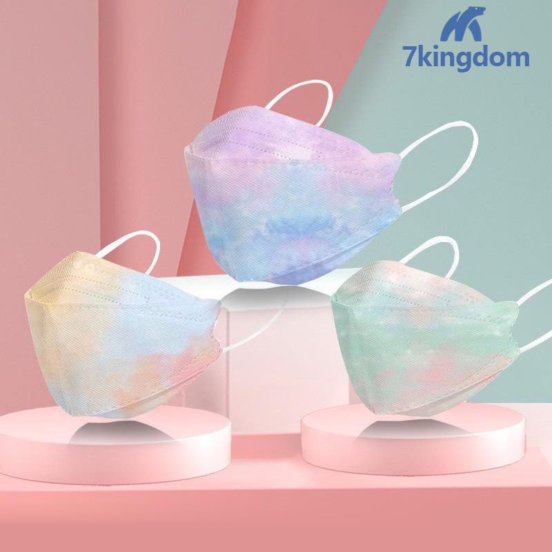 Set 10 khẩu trang kf94 kn95 3d họa tiết hoạt hình bầu trời đầy sao