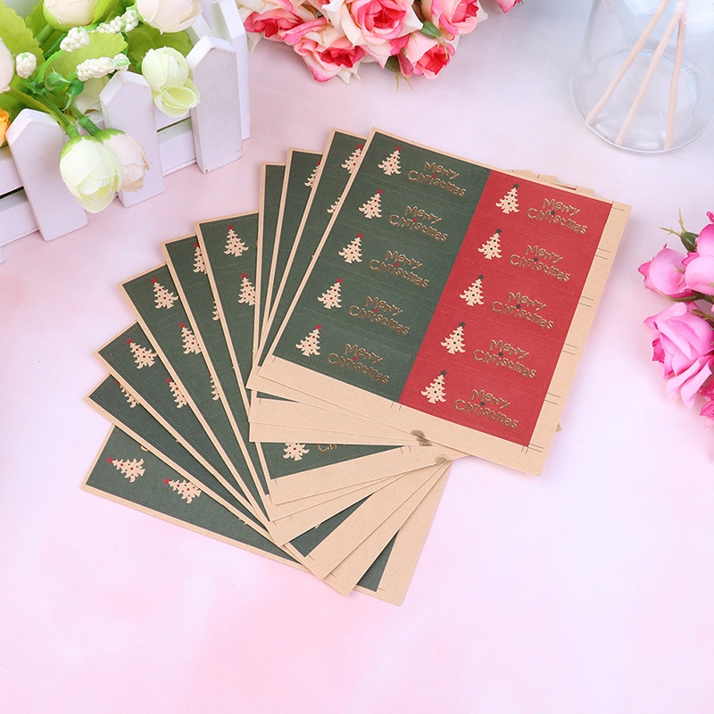 Bộ 100 miếng dán trang trí cây thông giáng sinh độc đáo