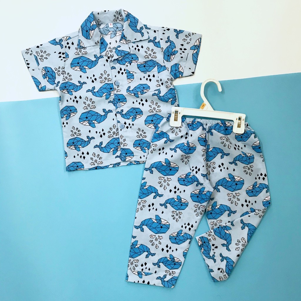 Pijama tay ngắn cho bé vải kate thái size 10-45kg nhiều mẫu