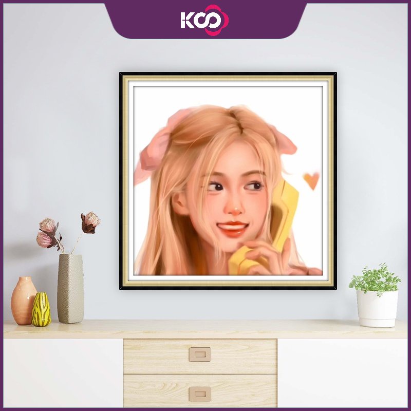 Bộ Tranh Đính Đá 5D Tự Làm 30x30cm / 40x40cm / 50x50cm Hình BLACKPINK Tranh kim cương