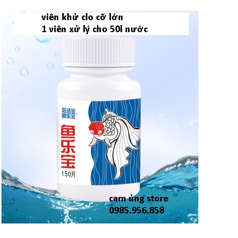 Viên khử clo nước máy size to  1 viên xử lý cho 50l nước máy hòa tan
