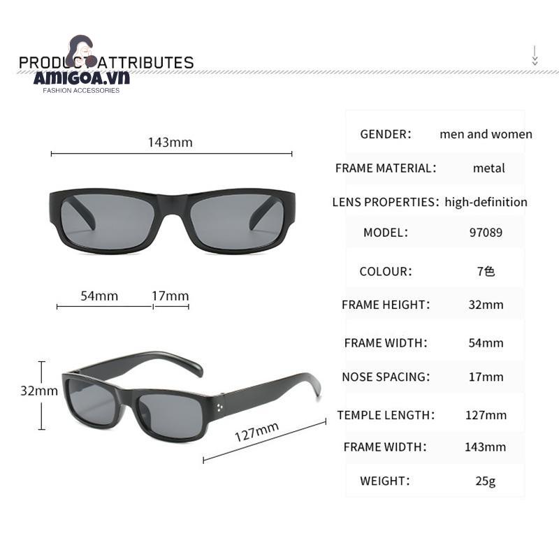 ✨✨Kính Mát Gọng Vuông Nhỏ Phong Cách Retro Thời Trang Cho Nam Nữ