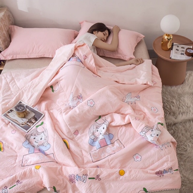 CHĂN  HÈ [mềm trần]  cotton đũi cung cấp bởi chăn ga gối  bùi gấu bedding