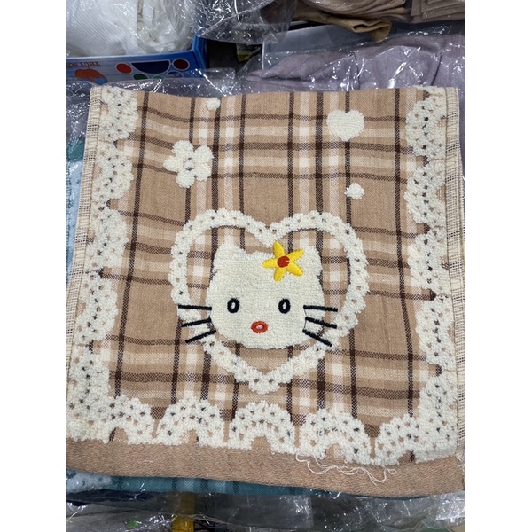 Khăn rửa mặt hình mèo kitty ( giao màu ngẫu nhiên)