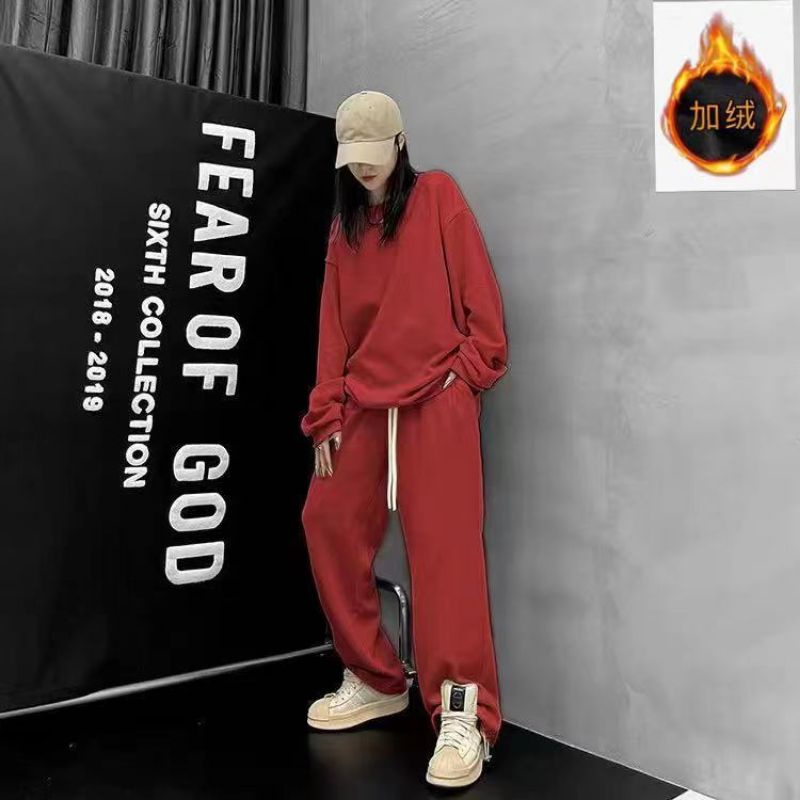 SET ÁO SWEATER + QUẦN THUN BO ỐNG HÀNG DÀY DẶN Y HÌNH