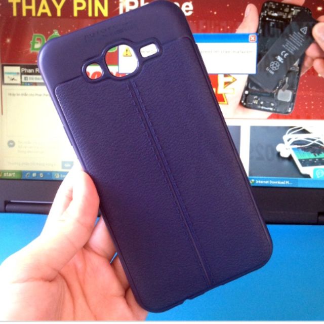 Ốp lưng samsung j7 2015 silicon giả da,chống sốc auto Focus