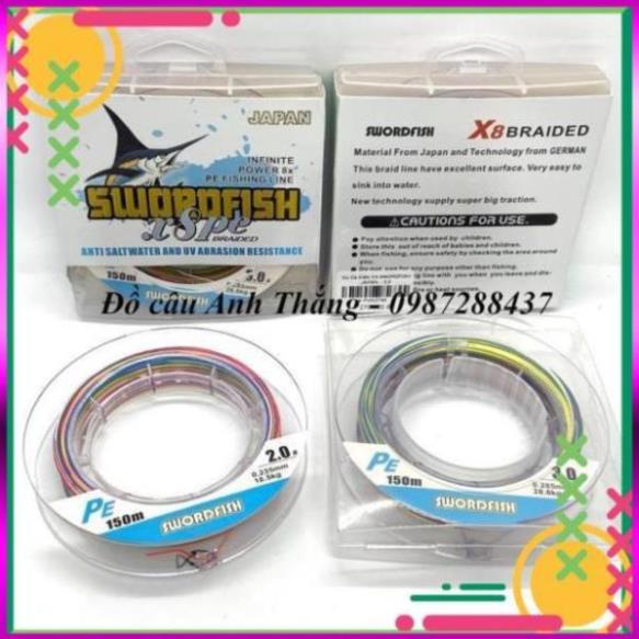 ⭐ Dây dù cá kiếm X8 Swordfish 150m Japan, dù pe nổi câu lure, câu lục, câu biển