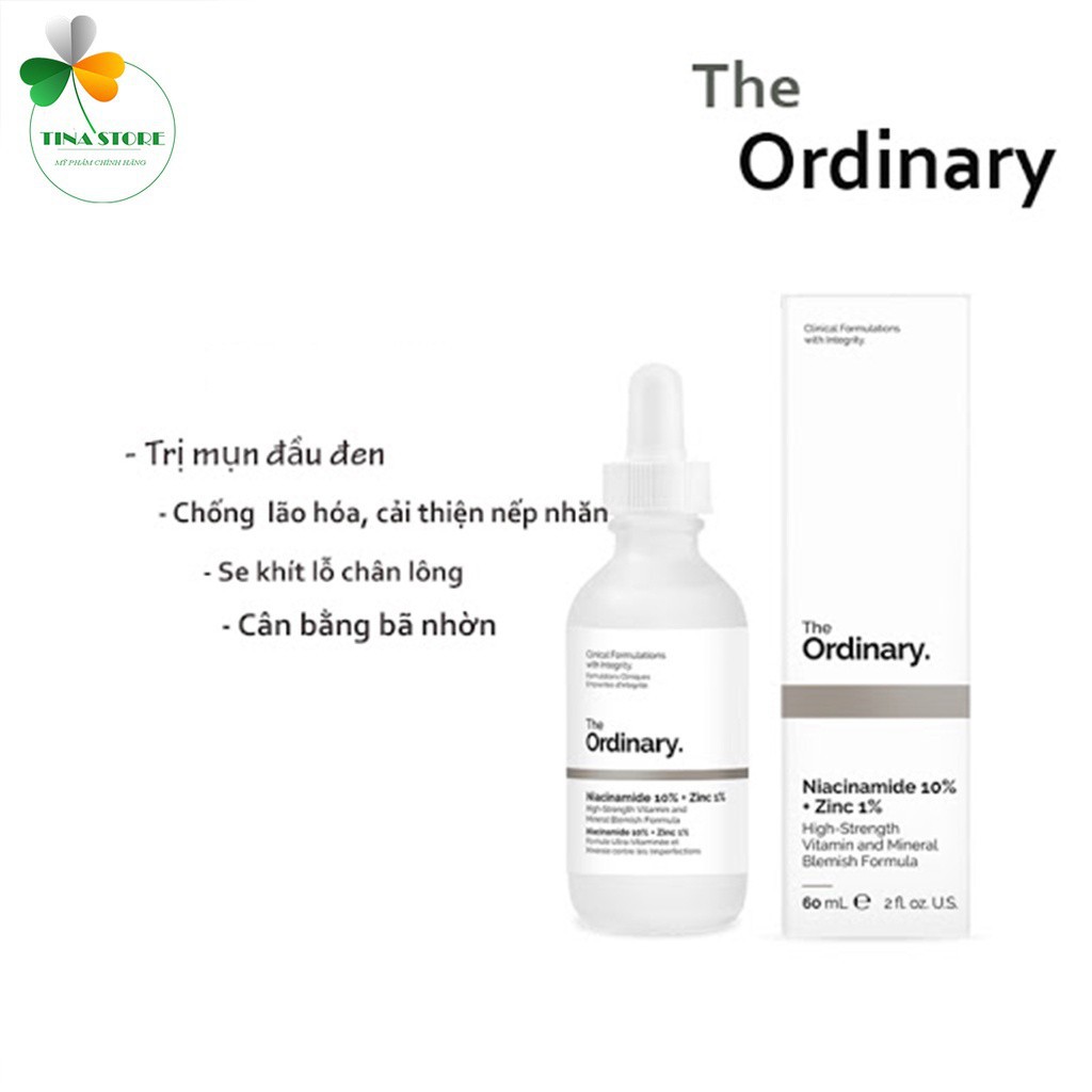 [CHÍNH HÃNG] THE ORDINARY NIACINAMI DE 30ML 10% + ZINC 1% - TINH CHẤT SERUM NGĂN NGỪA MỤN, SÁNG DA, SE KHÍT LỖ CHÂN LÔNG | BigBuy360 - bigbuy360.vn