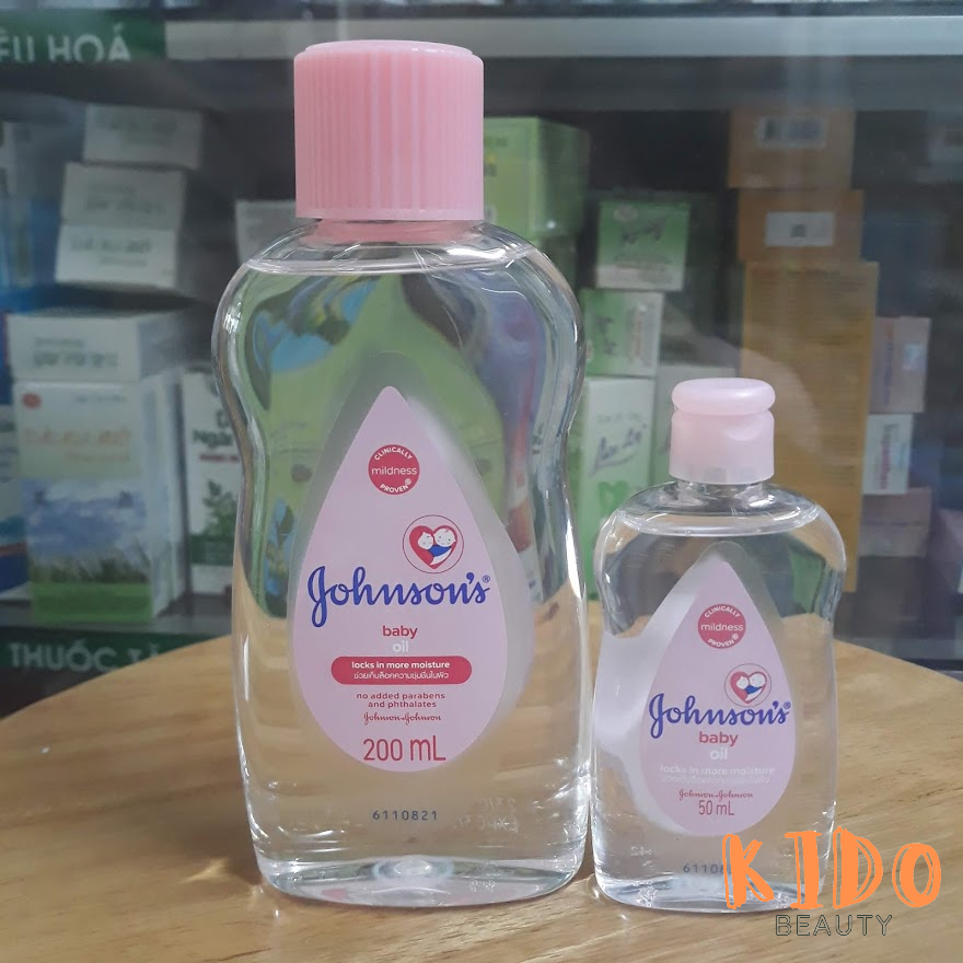 Dầu Massage Và Dưỡng Ẩm Johnson's Baby Oil 50ml / 200ml - Dầu tắm massege dưỡng ẩm da trẻ em