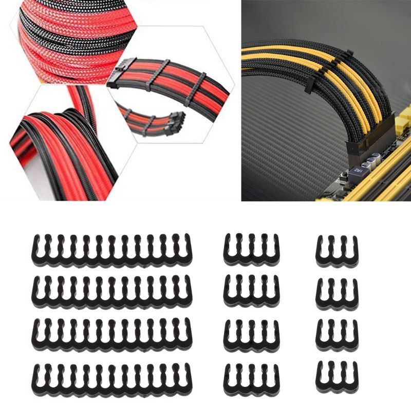 Set 12 kẹp giữ dây cáp gọn gàng ổn định thích hợp cho 2.5-3.0 mm 6/8/24 Pin