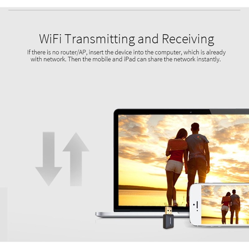 Usb Phát WiFi 802.11ax 600Mbps 2.4G / 5G USB 2.0 Và Phụ Kiện