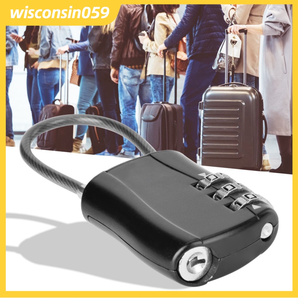 3 Cặp ổ khóa số hành lý Wisconsin059 527b chất liệu không gỉ